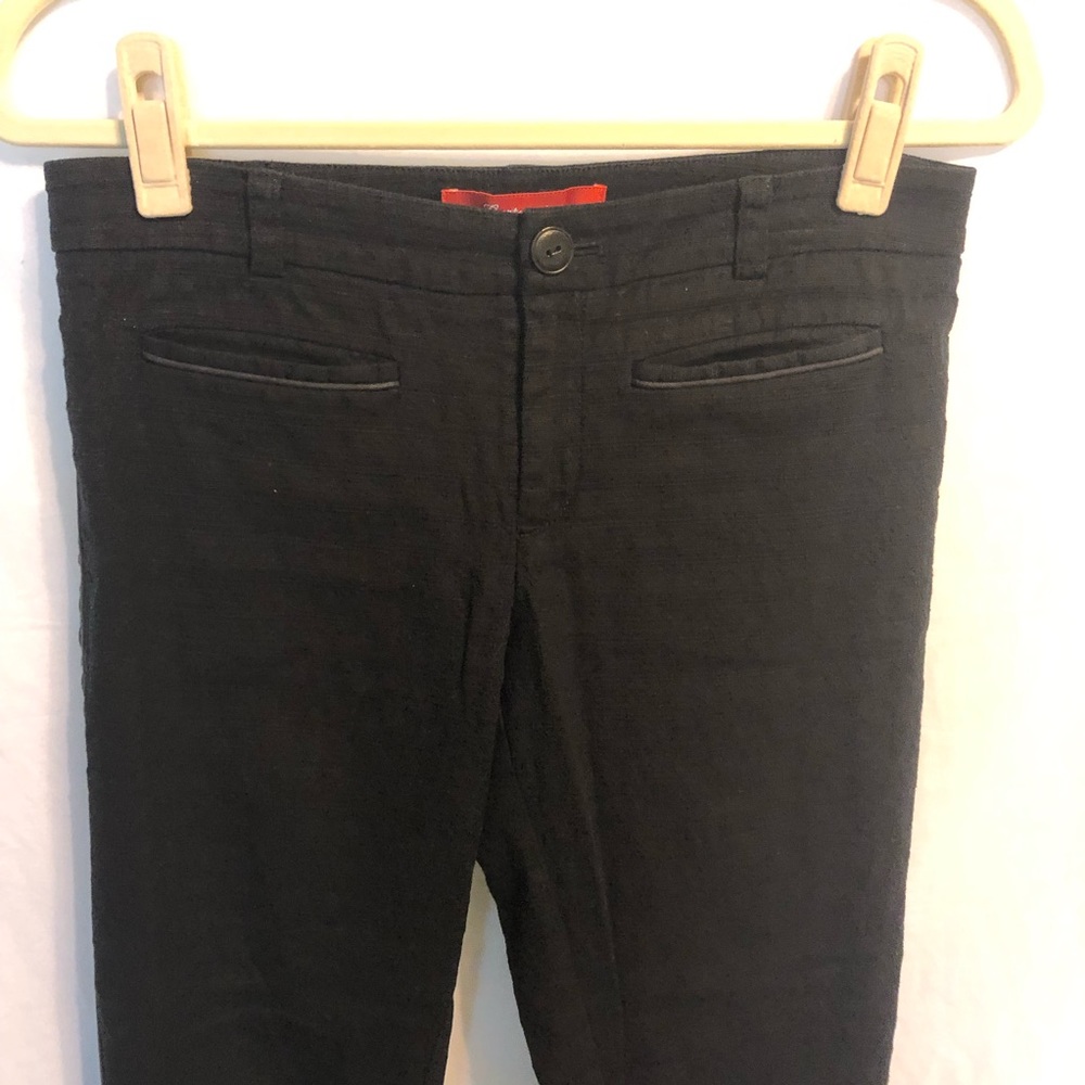 LIKE NEW Anthro Cartonnier Black Cropped Pants - Picture 1 of 8